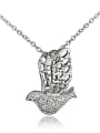 thumb Lovely 18K Platinum Plated Pigeon Shaped Zircon Necklace 0