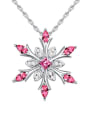 thumb Fashion Snowflake Pendant austrian Crystals Alloy Necklace 2