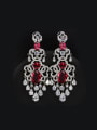 thumb Colorful Exaggerate Tassel Drop Chandelier earring 0