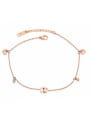 thumb Stainless Steel With Rose Gold Plated Simplistic Geometric Anklets 0