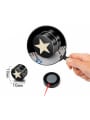 thumb Stainless Steel With Black Gun Plated Personality Star Stud Earrings 2