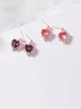 thumb Alloy With Rose Gold Plated Delicate Heart Drop Earrings 2