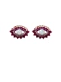 thumb Alloy With Rose Gold Plated Simplistic Evil Eye Stud Earrings 0