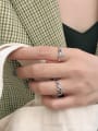 thumb 925 Sterling Silver With Antique Silver Plated Vintage Geometric Free Size Rings 1