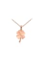 thumb Women Fashion leaf Shaped Opal Necklace 0