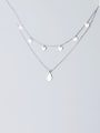 thumb 925 Sterling Silver With  Simplistic  Smooth Round Multi Strand Necklaces 0