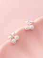 thumb 925 Sterling Silver With Rose Gold Plated Cute Friut  Cherry Stud Earrings 1