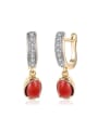 thumb Fashion Oval Stone Rhinestones Earrings 0