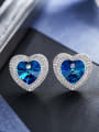 thumb austrian Crystals Heart-shaped stud Earring 2