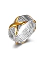 thumb Fashion Noble Women Men White Gold Plated Ring 0