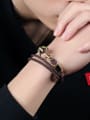 thumb Retro style Woven Artificial Leather Multi-band Bracelet 1
