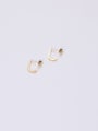 thumb Titanium With Gold Plated Simplistic Hollow  Geometric Clip On Earrings 2