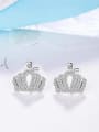 thumb 925 Silver Crown Shaped cuff earring 0