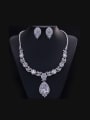 thumb Water Drop Wedding Accessories Two Pieces Jewelry Set 0