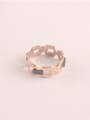 thumb Personality Titanium Rose Gold Hollow Ring 0