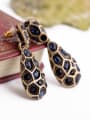 thumb Personality Artificail Stones Alloy Stud drop earring 2
