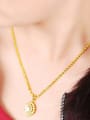 thumb Exquisite 24K Gold Plated Geometric Shaped Rhinestone Necklace 1