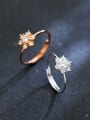 thumb Sterling Silver with zricon snow free size rings 1