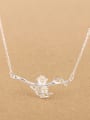 thumb Fashion Tiny Flowers Silver Necklace 0