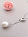 thumb Freshwater Pearl Hollow Heart-shaped Necklace 1
