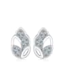 thumb Beautiful Flower-shape Silver Stud Earrings 0