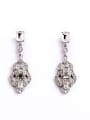 thumb Luxury Rhinestones Alloy Drop Chandelier earring 0