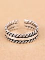 thumb Retro style Woven Patterns Opening Ring 0