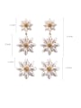 thumb Alloy With Rose Gold Plated Personality Flower Drop Earrings 2