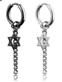 thumb Stainless Steel With Black Gun Plated Fashion Star of david  Earrings 0