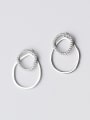 thumb Simply Style Hollow Round Shaped Rhinestone Drop Earrings 1