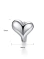thumb Copper With White Gold Plated Cute Heart  Stud Earrings 2