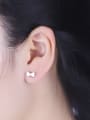 thumb Personality Asymmetric Bowknot Shaped stud Earring 1
