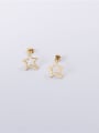 thumb Titanium With Gold Plated Simplistic Star Stud Earrings 2