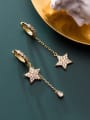 thumb 925 Sterling Silver With Gold Plated Simplistic Star Clip On Earrings 3
