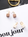 thumb Alloy With Gold Plated Trendy Geometric Acrylic Stud Earrings 0