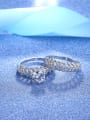 thumb Creative White Gold Plated Glass Bead Ring Set 2