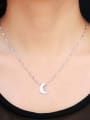 thumb S925 Silver Drawing Moon Necklace 2