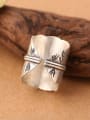 thumb Ethnic style Silver Handmade Opening Ring 1