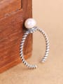 thumb Freshwater Pearl Twisted Opening Ring 2