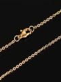 thumb Elegant Gold Plated Letter O Shaped Titanium Necklace 1
