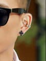 thumb Stainless Steel With Black Gun Plated Personality Skull Stud Earrings 1