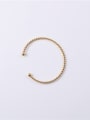 thumb Titanium With Gold Plated Simplistic IGrain winding twisted open bracelet 0