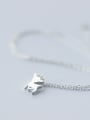 thumb Women Lovely Deer Shaped S925 Silver Rhinestones Necklace 2