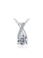 thumb Cross Shining Zircons S925 Silver Clavicle Necklace 0