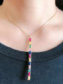 thumb Copper With  Glass stone Fashion Geometric Necklaces 1