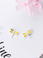 thumb Sterling Silver cute Dragonfly Mini studs earring 0