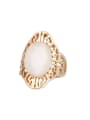 thumb Retro style Hollow Opal stone Alloy Ring 0