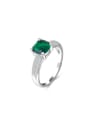 thumb Women High Quality Glass Stone Platinum Plated Ring 0