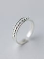 thumb S925 silver light bead small opening band ring 0