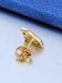 thumb Trendy Gold Plated Triangle Style Stud Earrings 1